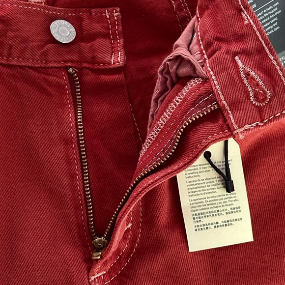 Levi’s Dad Utility Jeans in Red Size 23 X 30 - Picture 8 of 16